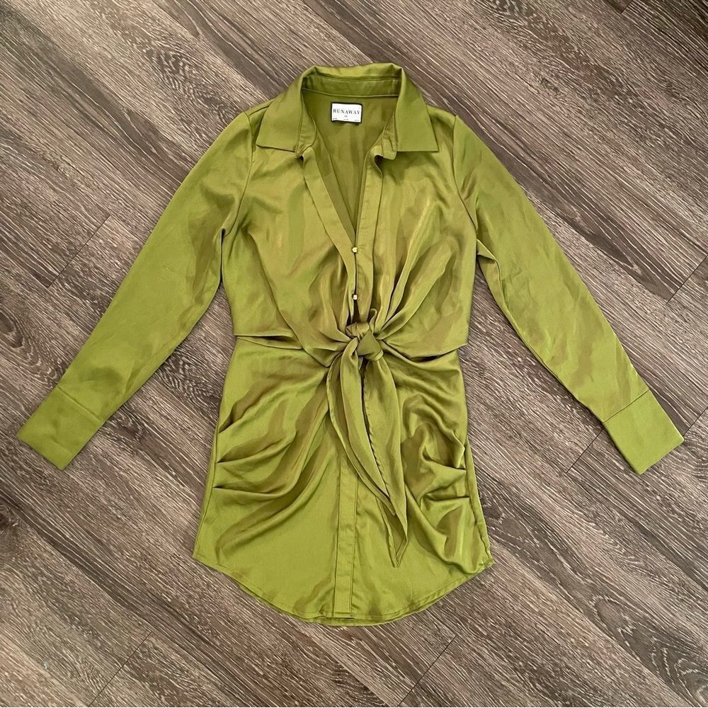 Runaway the label ruby shirt dress - bright green